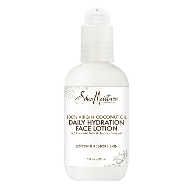 SheaMoisture 100 Virgin Coconut Oil Daily Hydration Face Lotion, 3 fl