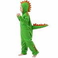 thumbnail image 7 of Odeerbi Kids Boys Girls Dinosaur Bodysuit Stage Performance Clothes Children's Clothing Cute Little Dinosaur Animal Furry Jumpsuit Stage Play Pants Green, 7 of 7