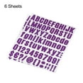thumbnail image 3 of Uxcell 25mm Height Self Adhesive Waterproof Vinyl Letter Number Sticker Set 6 Sheet Purple, 3 of 6