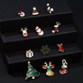 thumbnail image 6 of EOEMY Christmas 3Pcs/Set Tree Santa Claus Cartoon Elk Brooch Pin Collar Badge Jewelry-Christmas Snowman & Elk, 6 of 7