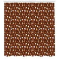 thumbnail image 3 of Ice Cream Shower Curtain, Funny Pattern with Delicious Summer Desserts Scoops on Waffle Cones, Fabric Bathroom Set with Hooks, 69W X 70L Inches, Redbrown and Multicolor, by Ambesonne, 3 of 3