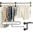 thumbnail image 6 of Industrial Pipe Clothing Rack, Heavy Duty Wall Mounted Garment Organizer, Black, 6 of 6