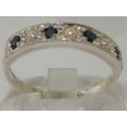 thumbnail image 2 of LBG 10k White Gold Cultured Pearl and Sapphire Womens Band Ring - Sizes 4 to 12 Available, 2 of 6