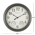 thumbnail image 7 of Better Homes & Gardens 15.5" Indoor/Outdoor Gray Gunmetal Finish Arabic Round Analog Wall Clock, 7 of 7