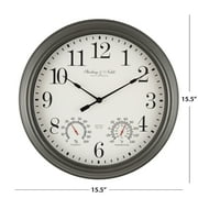 Better Homes & Gardens 15.5 Quartz Traditional Indoor, Outdoor Wall Clocks
