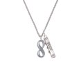 thumbnail image 2 of Delight Jewelry Stainless Steel Infinity Sign - Silvertone Best Friends Forever Bar Charm Necklace, 23", 2 of 4