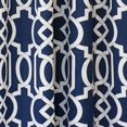 thumbnail image 2 of DriftAway Abigail Trellis Room Darkening Grommet Unlined Valance, 52"x18" (Navy), 2 of 2