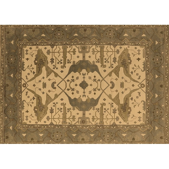 Ahgly Company Indoor Rectangle Oriental Brown Industrial Area Rugs, 8' x 10'
