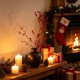 thumbnail image 5 of Artificial Christmas Berry Rattan Decorative Wrapping 1 Meter - Plastic Indoor Holiday Decor with Berry Clusters for Mantels, Windows and Doorways Red, 5 of 6