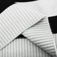 thumbnail image 4 of Women's Striped Sweaters Contrast Knitted Loose V-Neck Casual Long Sleeve, 4 of 7