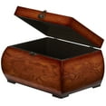 thumbnail image 4 of Nearly Natural 2pc Brown Decorative Lacquered Wood Chest Set (Adult), 4 of 5