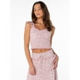 thumbnail image 5 of Celebrity Pink Women's Sweetheart Tank Top with Ruffle Straps, Sizes XS-XXXL, 5 of 6