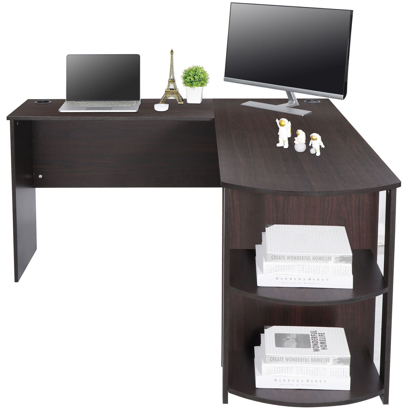 Details about   L-Shaped Computer Desk PC Laptop Table Corner Workstation Home Office Furniture 