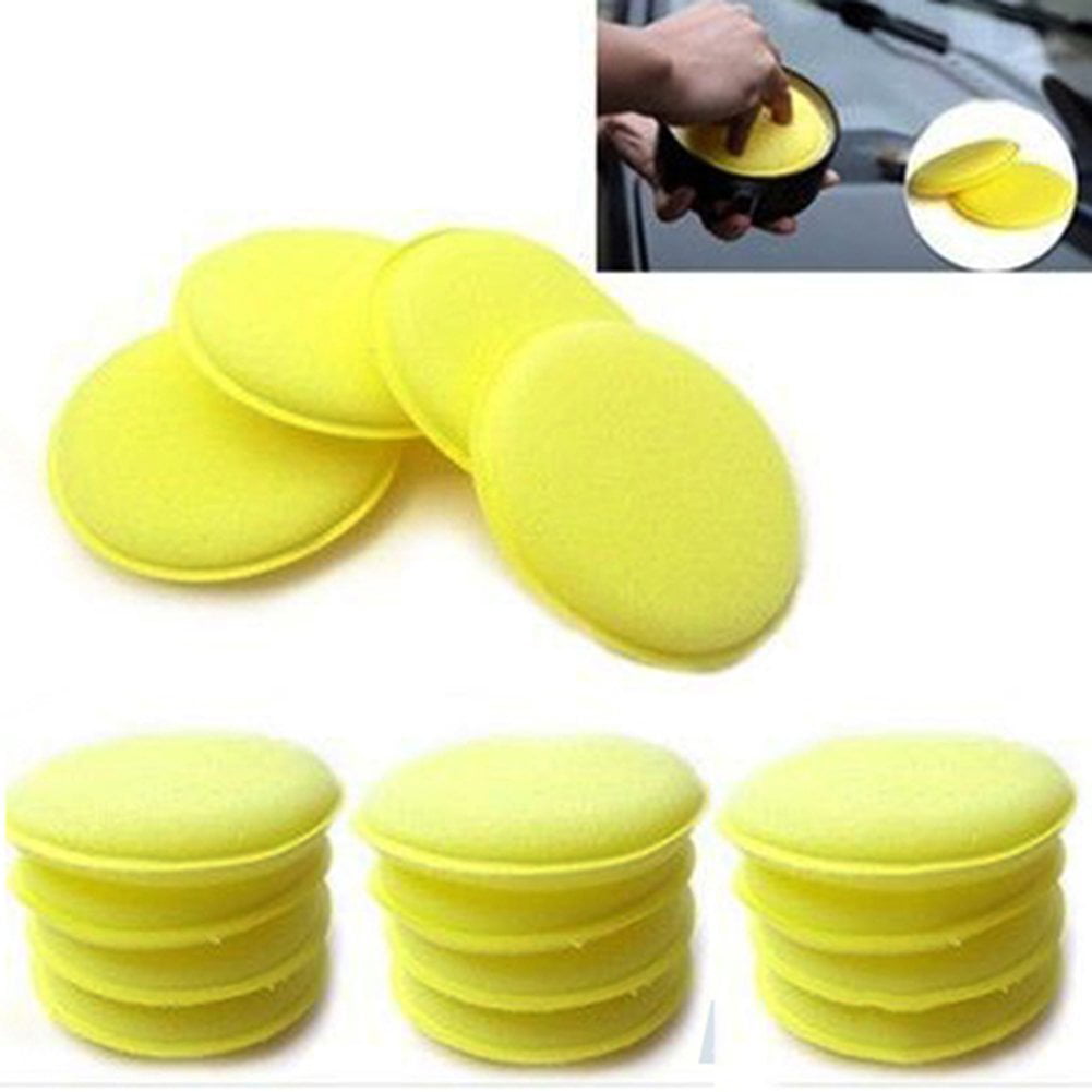 12x Waxing Polish Wax Foam Sponge Applicator Pads For Cars Vehicle Glass Clean
