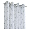 thumbnail image 3 of Tandem Leaf Indoor/Outdoor Grommet Curtain Panel 54" x 96" in Grey, 3 of 6