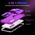 thumbnail image 5 of Casetego for Samsung Galaxy S23 Plus Case,Glow in The Dark Three Layer Heavy Duty Shockproof Hard Plastic Bumper +Soft Silicone Rubber Protective 6.6 inch Case,Amaranth Purple, 5 of 7