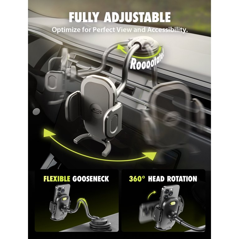 Magsafe Car Mount - 360 Rotation Magnetic Adjustable Phone Holder For Car Windshield Car Mount Kit And Phone Holder