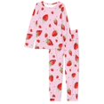 thumbnail image 4 of SCRAWLGOD Strawberry Pjs Womens Sets Long Sleeve Pajamas for Women Set of 2 Pj Sets Crewneck Women Nightwear Size 6XL Breathable Graphic Pajama for Women, 4 of 6