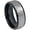 Black/Silver, variant on 8mm Mens 2-Tone Tungsten Wedding Band, Hammered Center, Stepped Edge Engagement Ring - TN946WAs10