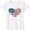White, variant on US American Flag Heart for Independence day on 4th of July T-Shirt Gift