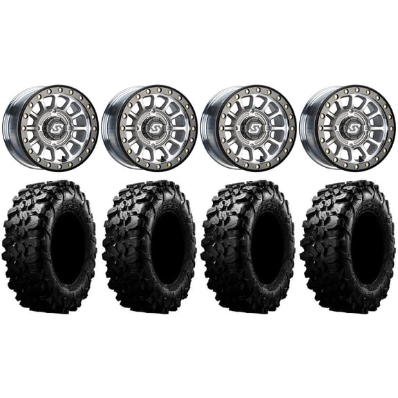 Sedona Sano Bdlk 15x6 Wheels Ct 29" Carnivore Tires Can-Am Commander Maverick Renegade Outlander Defender