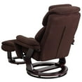 thumbnail image 5 of Pemberly Row Modern Microfiber Recliner and Ottoman in Brown, 5 of 5