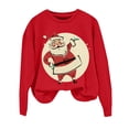 thumbnail image 4 of Red Sweaters for Women Christmas Sweatshirts for Women Retro Santa Graphic Long Sleeve Shirt Xmas Pullover Tops Womens Fall Fashion Must Haves, 4 of 4