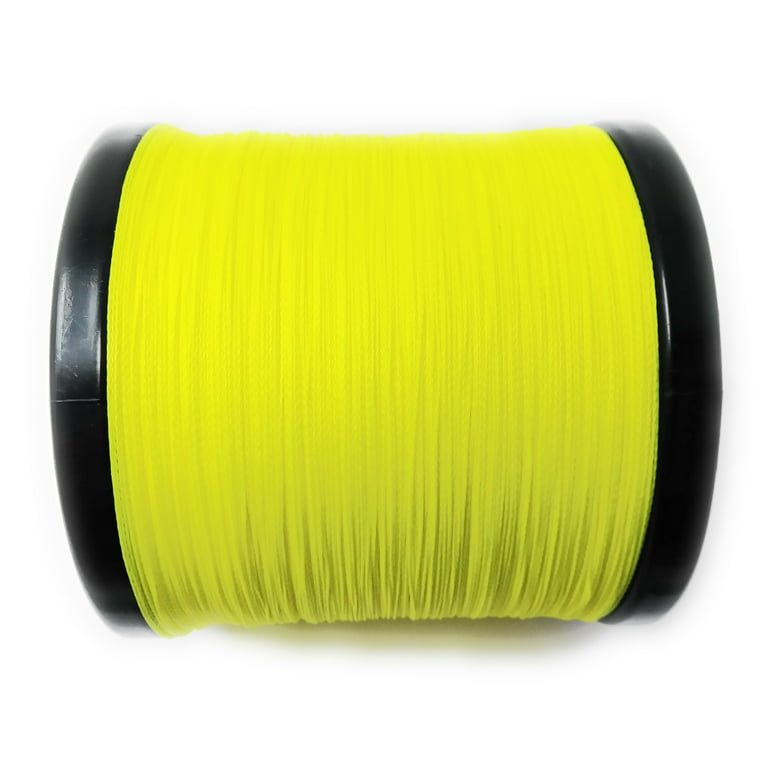 Reaction Tackle Braided Fishing Line Hi Vis Yellow 80lb 500yd, Size: 80 lbs