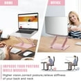 thumbnail image 2 of Laptop Stand, Adjustable Computer Riser Notebook Holder for Laptop, Ergonomic Foldable Portable Laptop Lift for Desk, Compatible for Apple MacBook Pro/Air, Dell, , ASUS , HP, (10-17 inches) PC, 2 of 7