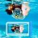 thumbnail image 5 of Funda transparente grande para móvil, ideal para buceo, natación, 30 metros de resistencia IPX8, apta para móviles de menos de 7 pulgadas. 2 fundas impermeables., 5 of 9
