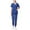 Dark Blue, variant on Fmbrln Womens Plus Size Scrubs Sets V Neck Short Sleeve Scrubs Tops and Jogger Pants Sets Lounge Solid Color Nursing Uniform Workwear Sets Army Green XL
