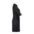 thumbnail image 4 of PENGXIANG Robe Décontractée à Fermeture Éclair pour Femmes Grande Taille, Col en V, Manches Courtes, Robe en Jean Faux Denim, 4 of 6