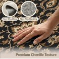 thumbnail image 6 of ODIKA 5'x7' Washable Area Rug Easy Care, Non-Shedding, Pet Friendly, Black Gold Floral Elegance Intricate Borders Classic Motifs and Symmetrical for Small Living Room, Bedroom, 6 of 7