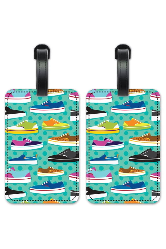 Sneakers - Luggage ID Tags / Suitcase Identification Cards - Set of 2