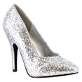 thumbnail image 2 of 511-GLITTER, 5" Glitter Slide Pump Shoe Silver Glitter / Size 12, 2 of 3