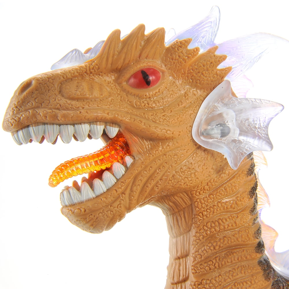 Prehistoric Past Walking Dinosaur With Wings Toy With Lights And Sound - Brown