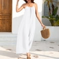 thumbnail image 3 of Elvqul Womens Nightdress Plus Size Pullover Summer Cami Dress Sleeveless Vacation Roundneck Solid Long Dresses for Women Backless, 3 of 10