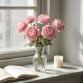 thumbnail image 6 of Artificial Ranunculus Flower Stems 8 Colors Realistic Fake Peony Bouquet Home Wedding Party Table Centerpiece Vase Decoration Silk Floral Arrangement Indoor Event Decor Reusable, 6 of 6