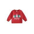 thumbnail image 2 of Elippeo Toddler Girls Boys Sweatshirts Christmas Clothes Christmas Tree Letter Print Long Sleeve Baby Pullovers Fall Clothes Tops 6 12 18 24 Months 3 Years, 2 of 9