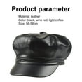thumbnail image 7 of Travelwant Leather Newsboy Hats for Women, 8 Panel PU Leather Cabbie Painter Hat Baker Boy Hat Beret Cap with Elastic Band at Back for Finding a Suitable Head Position, 7 of 7