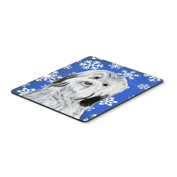 "Havanese Winter Snowflakes Mouse Pad Hot Pad or Trivet"