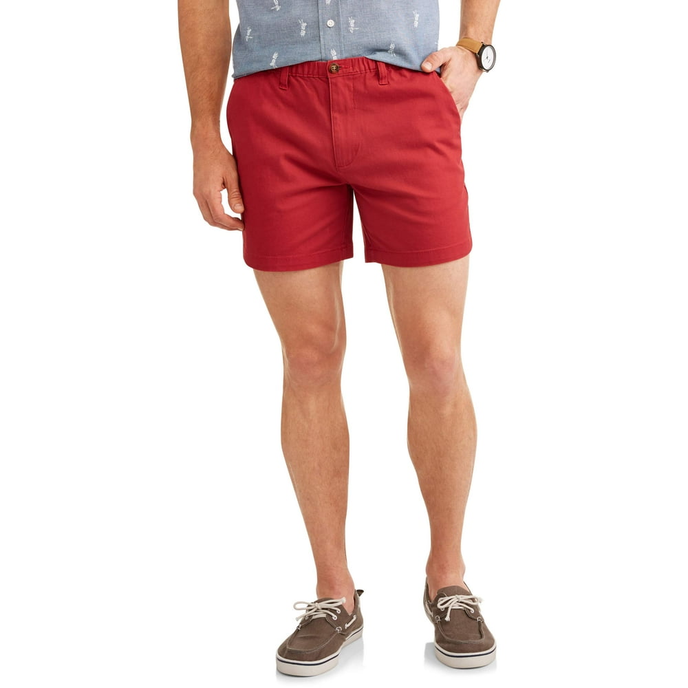 GEORGE - Men's Shorter Length Flat Front Twill Shorts - Walmart.com ...