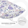 thumbnail image 3 of Sikiie Lavender Flowers Print Plush Pillow Cover, Wrinkle-proof and Stain-resistant Pillow Protector without Pillow Core, Home Decoration-14"x20", 3 of 6