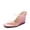 PINK/CLEAR, variant on DREAM PAIRS Women's Slides Wedge Sandals Two Strap Square Open Toe Dress Shoes