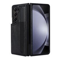 Dteck for Samsung Galaxy Z Fold 3 Wallet Case With S Pen Holder, Magnetic PU Leather Folding Phone Cover for Men Women, RFID Blocking Card Slot Case Flip Cover for Galaxy Z Fold 3 5G, Black