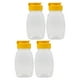thumbnail image 3 of 4 frascos de miel vacíos, botellas exprimibles, dispensadores de miel de plástico con tapas, recipientes rellenables para condimentos, jarabe de arce, ketchup, mostaza y aderezo para ensaladas, 3 of 8