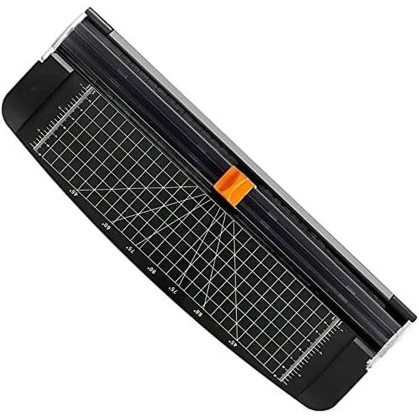 Cortador de papel A4 de 1 pieza (negro), guillotina cortadora de papel con herramienta automática de seguridad para álbumes de recortes para cortar fotografías o etiquetas en papel, manual para el hogar y la oficina oso de fresa Electrónica