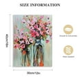 thumbnail image 2 of Nawypu  Pink Flowers Poster Bouquet in Vase Canvas Wall Art Rustic Nature Botanical Floral Painting Prints Woman Home Decor Picture for Teen Girl Bedroom Living Room Bathroom, 2 of 5