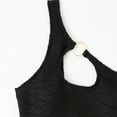 thumbnail image 4 of Tawop Ladies Swimsuits Bikini Solid Color Hollow Out Black S, 4 of 6