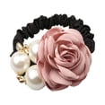 thumbnail image 3 of GIXUSIL 4 Pieces Flower Hair Ties For Women Hair Accessories For Women Girls Ponytail Holders Hair Scrunchies Rhinestone Elastic Pearl Headband Hair Jewelry For Girls Hair Ties (Classic Color), 3 of 7